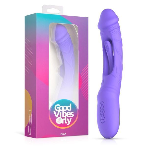 Вібратор Good Vibes Only - Flax Vibrating Dildo with G-Spot Stimulator SX3064