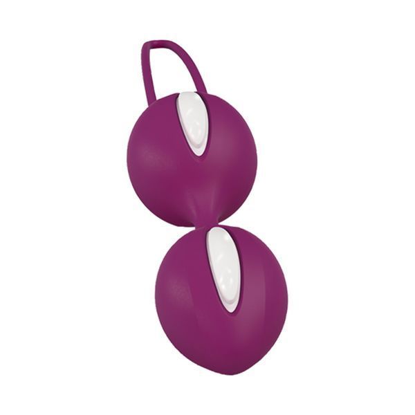 Вагинальные шарики Fun Factory SMARTBALLS DUO, бордово-белые, 2 шт, диаметр 3,2 и 3,6 см SX0963