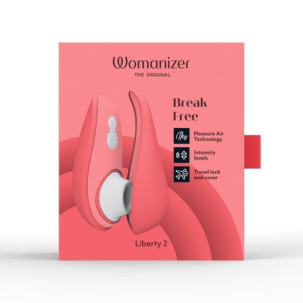 Вакуумний кліторальний стимулятор Womanizer Liberty 2 Vibrant Rose, 8 режимів, магнітна кришечка SX0522
