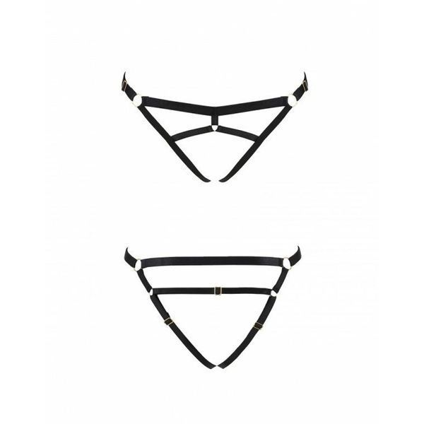 Трусики-стрінги зі стреп Passion Exclusive KELIS THONG XXL/XXXL, black SO6415