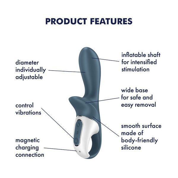 Анальний вібратор надувний Satisfyer Air Pump Booty 2 SO8410