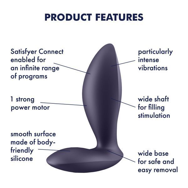 Анальная смарт-пробка с вибрацией Satisfyer Power Plug, очень мощная SO8678