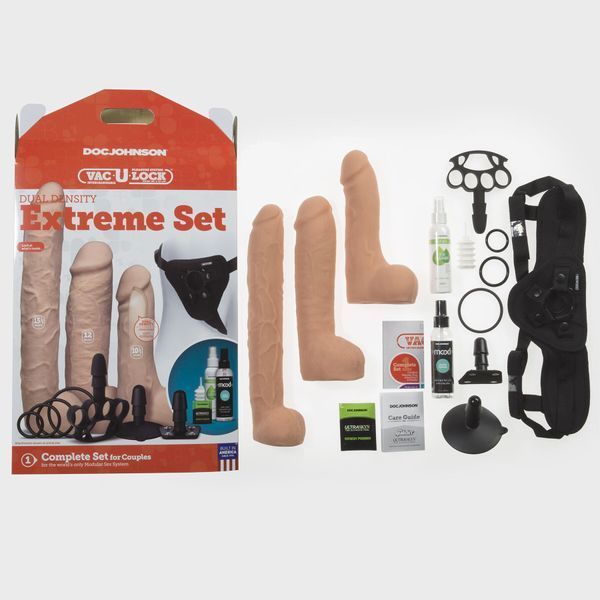 Набор для страпона Doc Johnson Vac-U-Lock Dual Density Extreme Set (мятая упаковка) SO6917-R