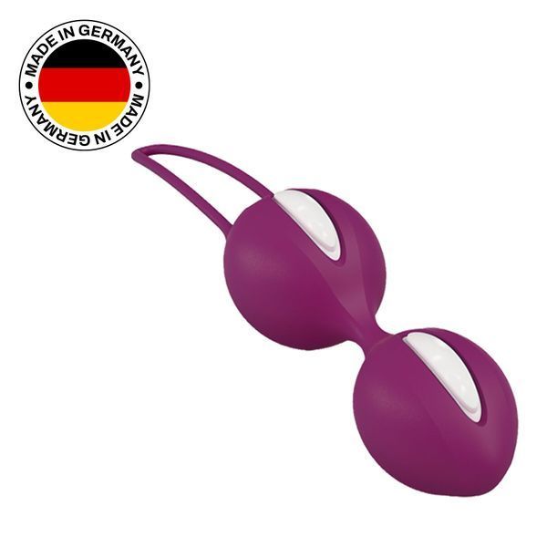 Вагинальные шарики Fun Factory SMARTBALLS DUO, бордово-белые, 2 шт, диаметр 3,2 и 3,6 см SX0963