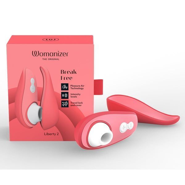 Вакуумний кліторальний стимулятор Womanizer Liberty 2 Vibrant Rose, 8 режимів, магнітна кришечка SX0522