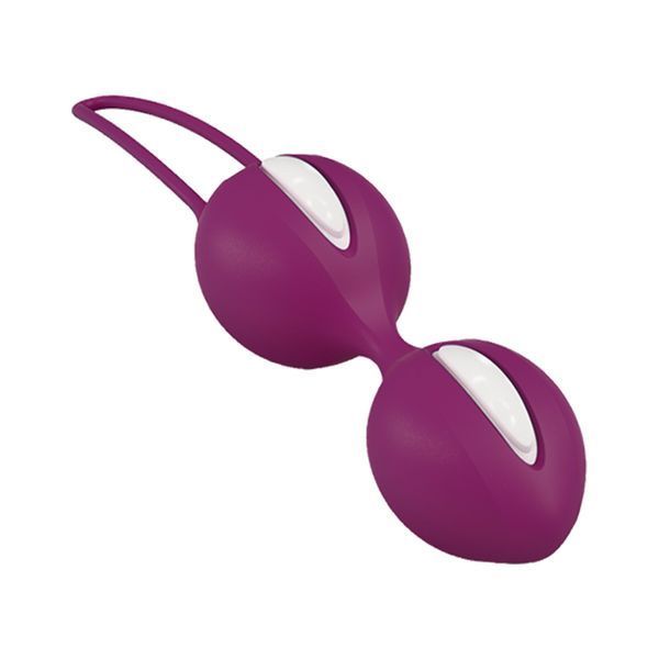 Вагинальные шарики Fun Factory SMARTBALLS DUO, бордово-белые, 2 шт, диаметр 3,2 и 3,6 см SX0963