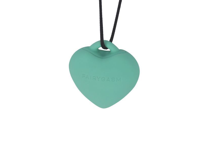 Мини-вибратор &laquo;Сердечко&raquo; FairyGasm PleasureStone green, 9 режимов, на шнурке SX0644