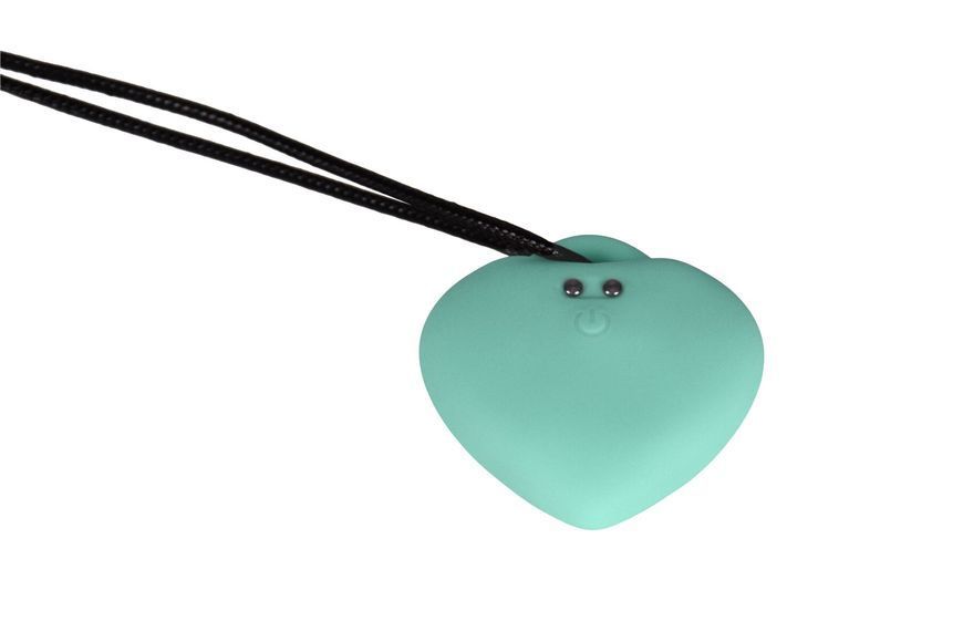 Мини-вибратор &laquo;Сердечко&raquo; FairyGasm PleasureStone green, 9 режимов, на шнурке SX0644