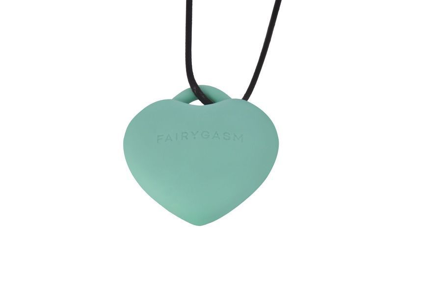 Мини-вибратор &laquo;Сердечко&raquo; FairyGasm PleasureStone green, 9 режимов, на шнурке SX0644