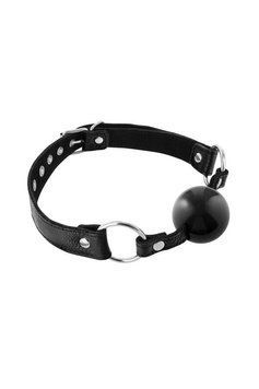 Кляп Fetish Tentation Premium Leather gag with silicone ball Black SX1101