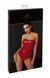 Кожаный корсет на молнии Noir Handmade F355 Red powerwetlook corset - L SX2023 фото 6
