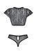 Комплект Passion LEAFA BIKINI black, XXL/XXXL, бюстгальтер-топ с рукавчиками, стринги-шортики с вырезом SX0499 фото 4