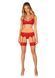 Комплект Obsessive Ingridia 3-pcs set XS/S, красный, бюстгальтер, стринги, пояс SO9034 фото 6