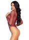 Сетчатое боди со стразами Leg Avenue Crystalized fishnet bodysuit Burgundy One Size SO9135 фото 3