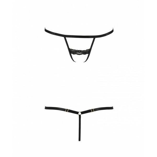Трусики-стрепы Passion Exclusive SHELLY THONG S/M, black PS27908