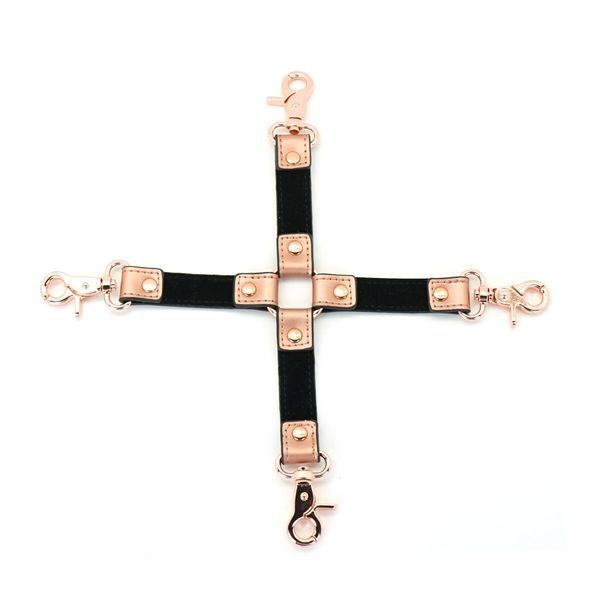 Хрестовина для фіксації Liebe Seele Rose Gold Memory Hog Tie, натуральна шкіра, рожеве золото SO9498