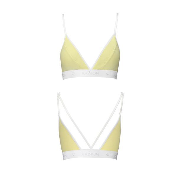 Спортивный топ с двойными бретелями Passion PS007 TOP M, yellow SO4276