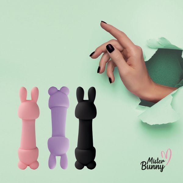 Мінівібратор FeelzToys Mister Bunny Pink з двома насадками SO4437