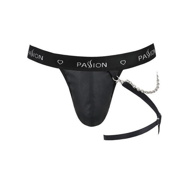 Чоловічі трусики танга з підв&rsquo;язкою Passion 058 THONG BILL XXL/XXXL Black SO7638