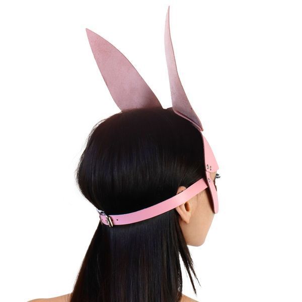Шкіряна маска Зайчика Art of Sex - Bunny mask, колір Рожевий SO9647