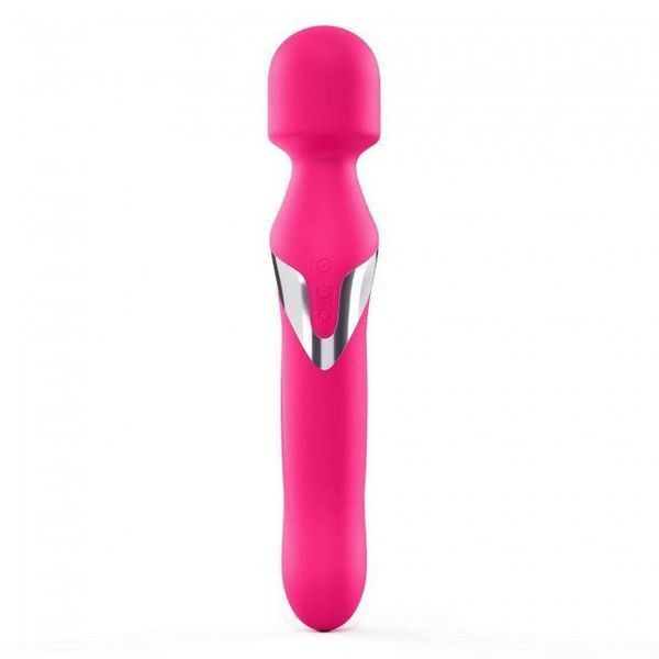 Вібромасажер 2в1 Dorcel Dual Orgasms Magenta класичний масажер і вібратор з перлинним масажем SO3090