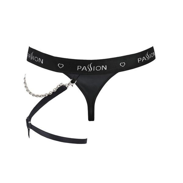 Чоловічі трусики танга з підв&rsquo;язкою Passion 058 THONG BILL XXL/XXXL Black SO7638