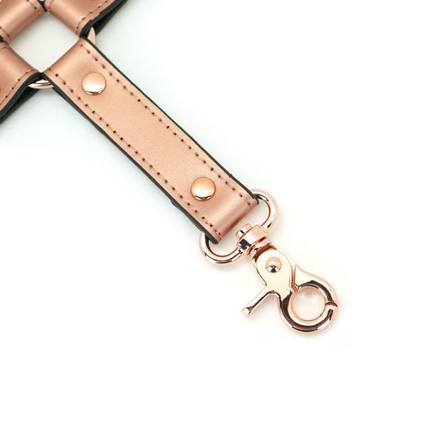 Хрестовина для фіксації Liebe Seele Rose Gold Memory Hog Tie, натуральна шкіра, рожеве золото SO9498