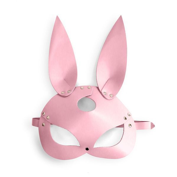 Шкіряна маска Зайчика Art of Sex - Bunny mask, колір Рожевий SO9647