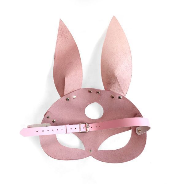 Шкіряна маска Зайчика Art of Sex - Bunny mask, колір Рожевий SO9647