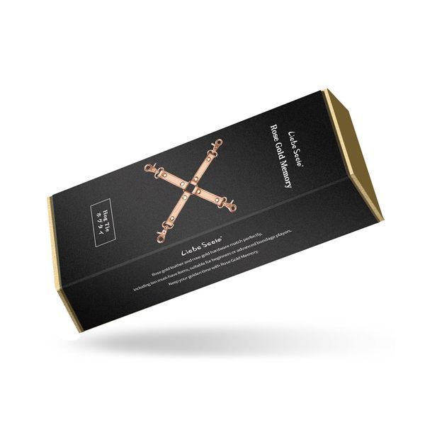 Хрестовина для фіксації Liebe Seele Rose Gold Memory Hog Tie, натуральна шкіра, рожеве золото SO9498