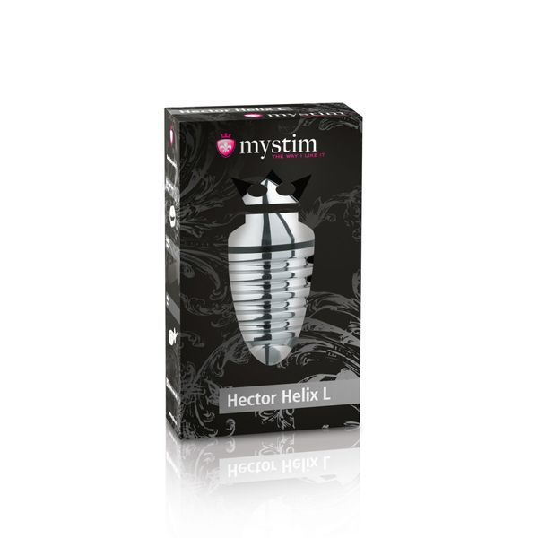 Металлическая анальная пробка Mystim Hector Helix L для электростимулятора, диаметр 5 см SO2962
