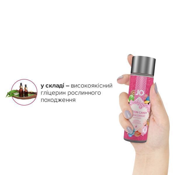 Лубрикант на водной основе JO H2O &mdash; Candy Shop &mdash; Cotton Candy (60 мл) без сахара и парабенов SO2618