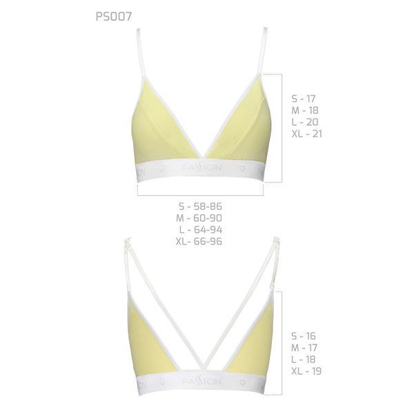 Спортивный топ с двойными бретелями Passion PS007 TOP M, yellow SO4276