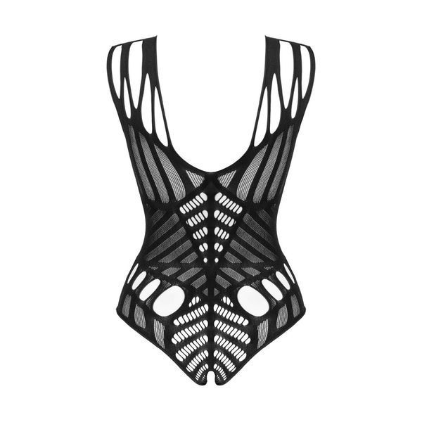 Боді з великими вирізами Obsessive B139 crotchless teddy S/M/L, з доступом SO8161