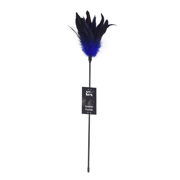 Щекоталка с пером петуха Art of Sex &ndash; Feather Paddle, синяя SO6612