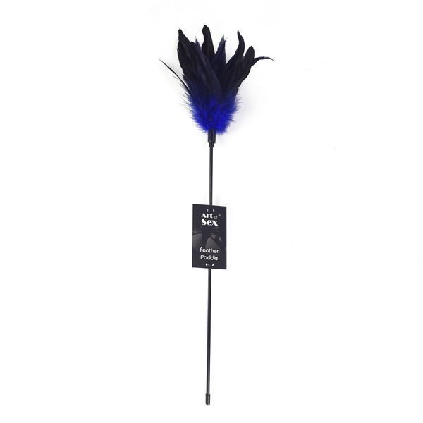 Щекоталка с пером петуха Art of Sex &ndash; Feather Paddle, синяя SO6612