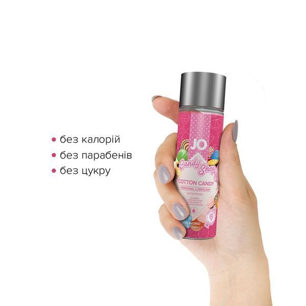 Лубрикант на водной основе JO H2O &mdash; Candy Shop &mdash; Cotton Candy (60 мл) без сахара и парабенов SO2618
