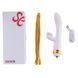 Вибратор-кролик с пульсацией и флоггером LOCKINK SEVANDA Whip Vibrating Massage Wand, бело-золотой SX0904 фото 8