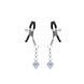 Затискачі для сосків із сердечком Liebe Seele Glow-in-dark Nipple Clamps Blue, світяться в темряві SX1683 фото 1