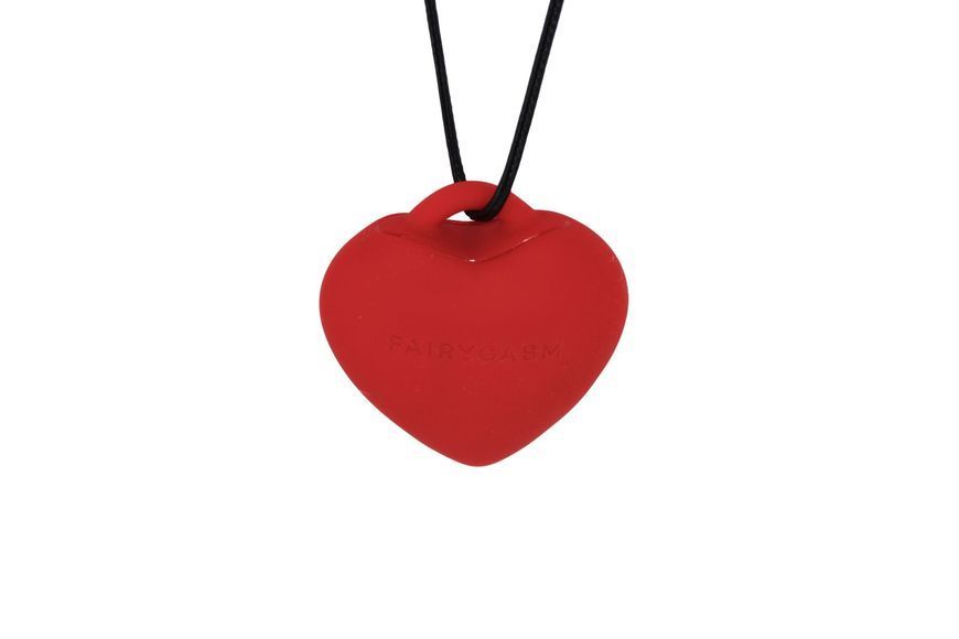Мини-вибратор &laquo;Сердечко&raquo; FairyGasm PleasureStone red, 9 режимов, на шнурке SX0645