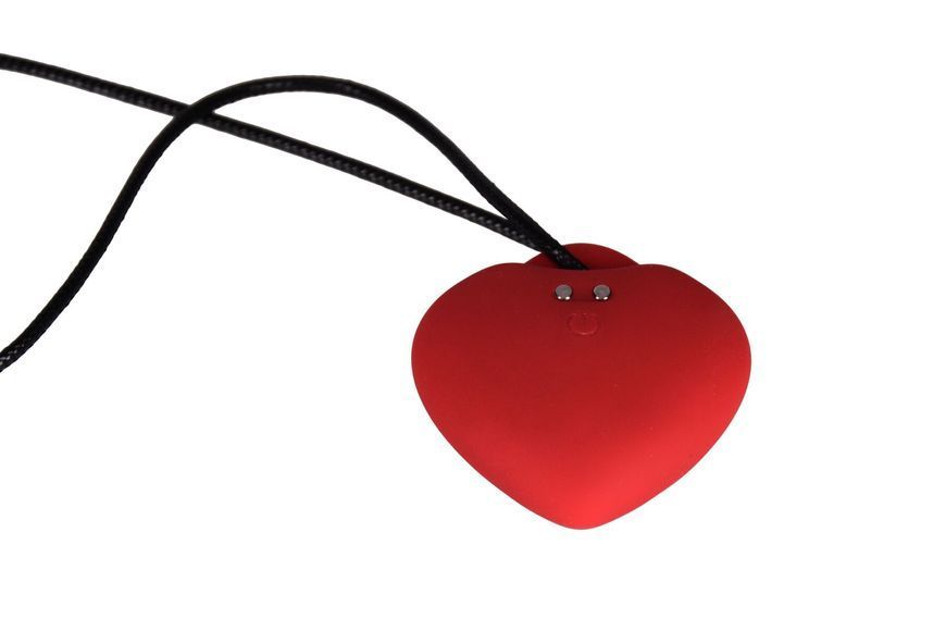 Мини-вибратор &laquo;Сердечко&raquo; FairyGasm PleasureStone red, 9 режимов, на шнурке SX0645
