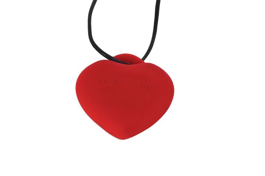 Мини-вибратор &laquo;Сердечко&raquo; FairyGasm PleasureStone red, 9 режимов, на шнурке SX0645