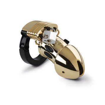 Клітка для члена з електростимуляцією Mystim Pubic Enemy No 1 - Gold Edition SO3809