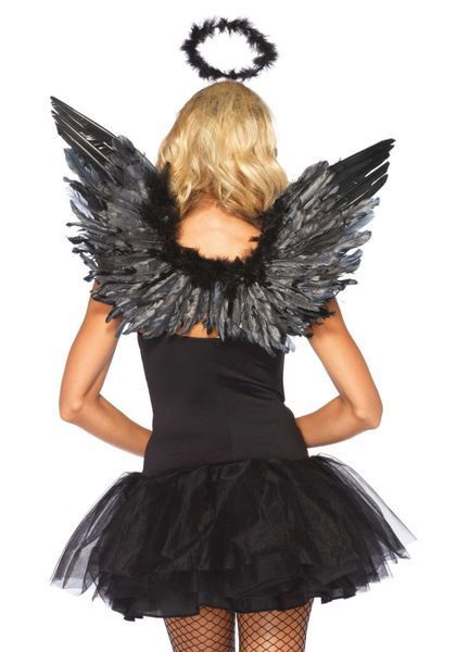 Крылья черного ангела Leg Avenue Angel Accessory Kit Black, крылья, нимб SO8594