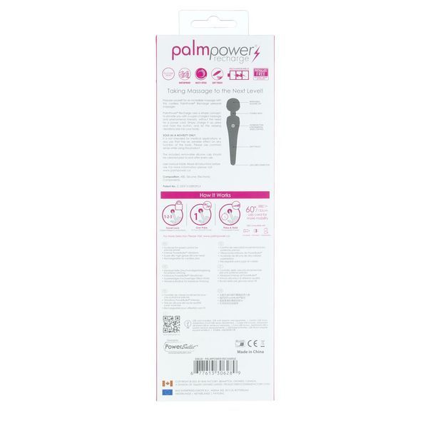 Вібромасажер PalmPower Recharge Pink, перезаряджуваний, гнучка головка, тревел-замок SO8902