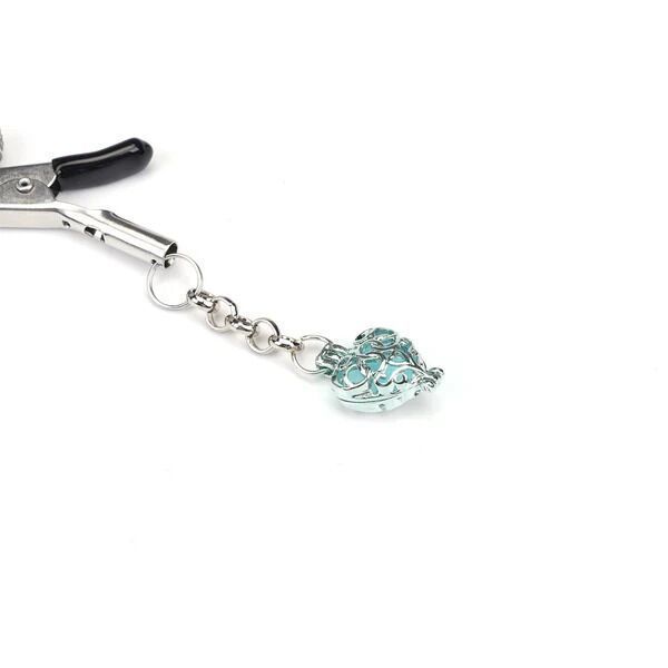 Зажимы для сосков Liebe Seele Glow-in-dark Nipple Clamps Light Blue SX1684