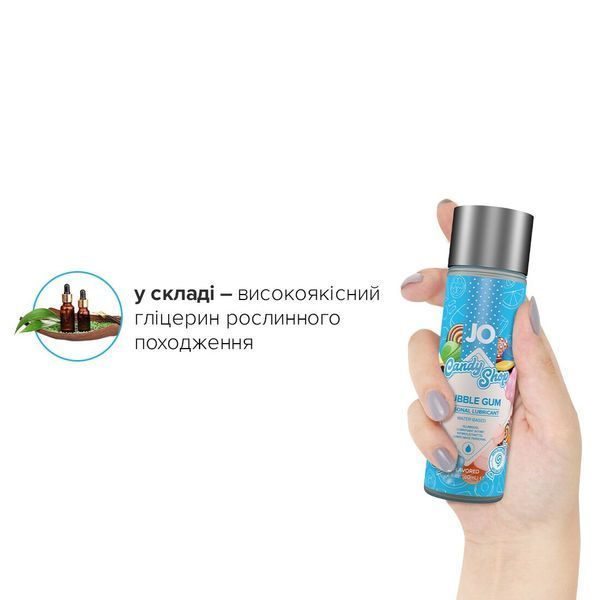 Лубрикант на водній основі JO H2O &mdash; Candy Shop &mdash; Bubblegum (60 мл) без цукру та парабенів SO2619