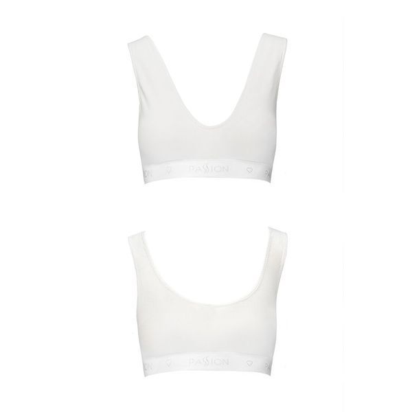 Спортивний топ з еластичної бавовни Passion PS005 TOP L, white SO4227