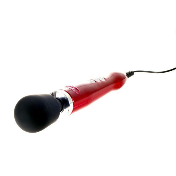 Вібромасажер DOXY Die Cast Red, дуже потужний, живлення 220В, металевий корпус SO1426