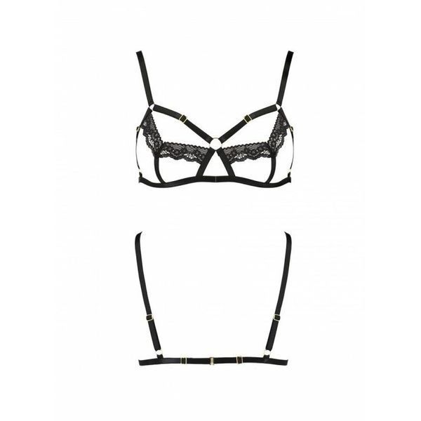 Бюстгальтер-стрепи з мереживом Passion Exclusive SOLON BRA L/XL, black PS28001